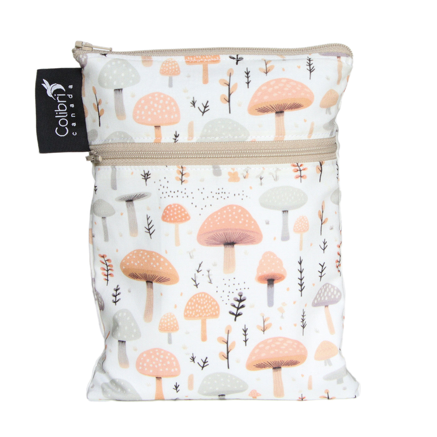 Mushrooms Mini Double Duty Wet Bag