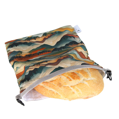 Reusable Bread Bag - Mountains